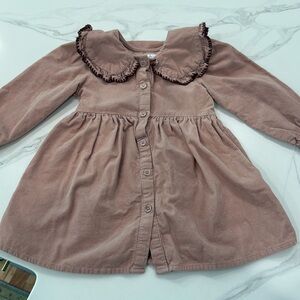 Zara Corduroy Collared Dress